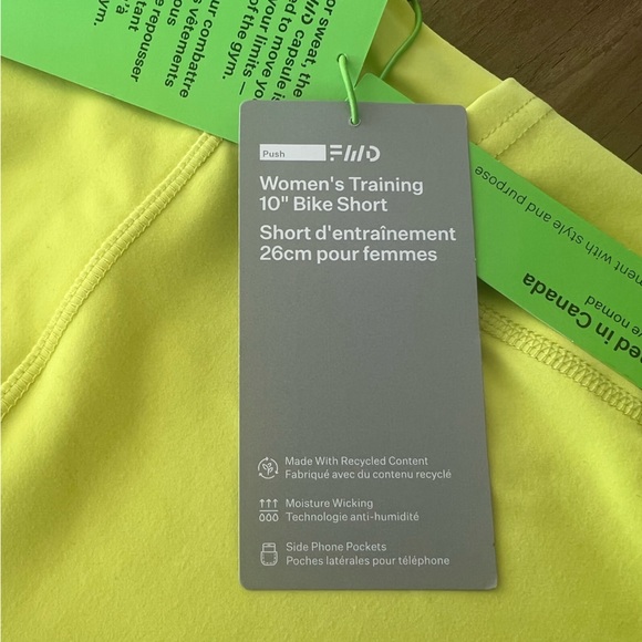 FWD Women’s Training 10” Bike Shorts - colour Limeade - size Medium - Picture 5 of 8